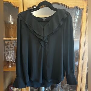 Ann Taylor black work blouse